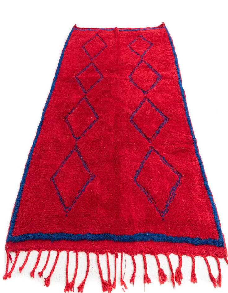 Detail image of  5' 10 x 7' 6  Hand Knotted Moroccan Wool Rug