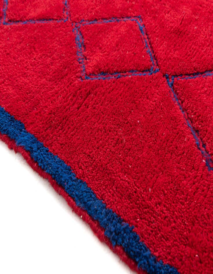 Detail image of  5' 10 x 7' 6  Hand Knotted Moroccan Wool Rug