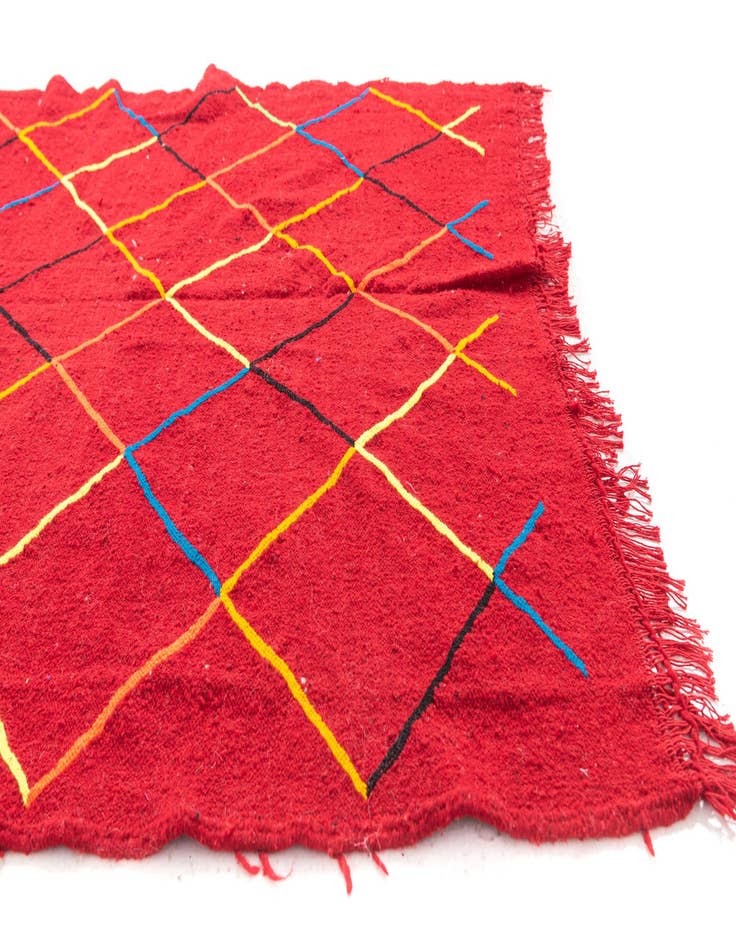 Detail image of  5' x 8' 2  Hand Knotted Moroccan Wool Rug