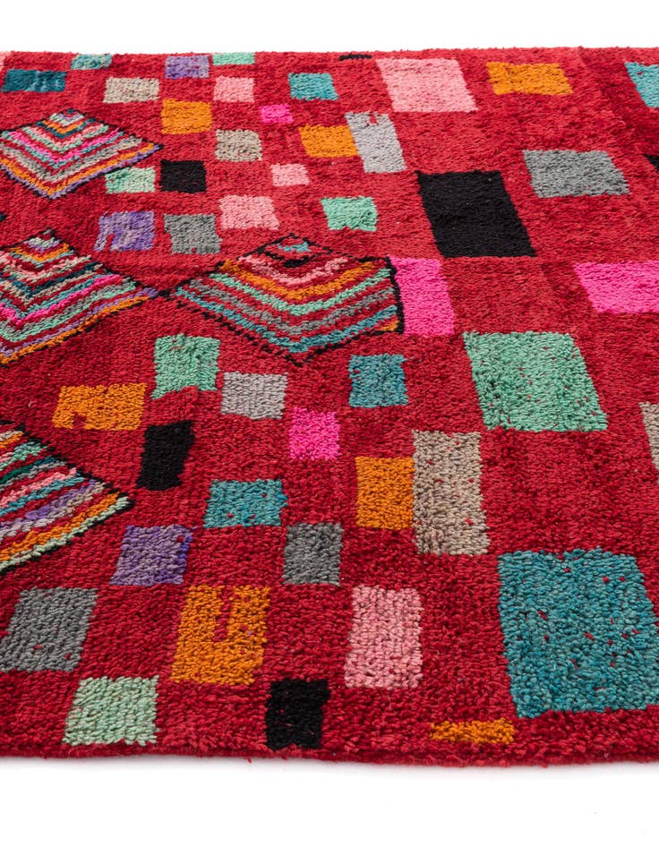 Detail image of  6' 10 x 10'  Hand Knotted Moroccan Wool Rug