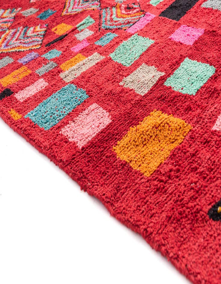 Detail image of  6' 10 x 10'  Hand Knotted Moroccan Wool Rug