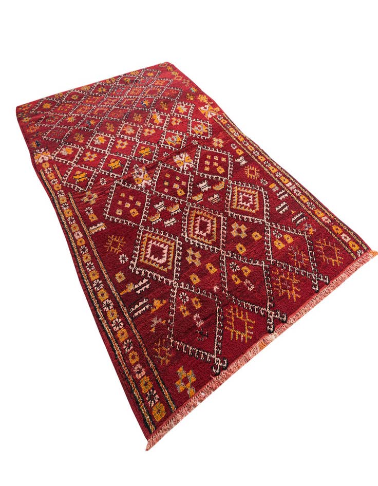 Detail image of  5' 5 x 8' 7  Hand Knotted Moroccan Wool Rug