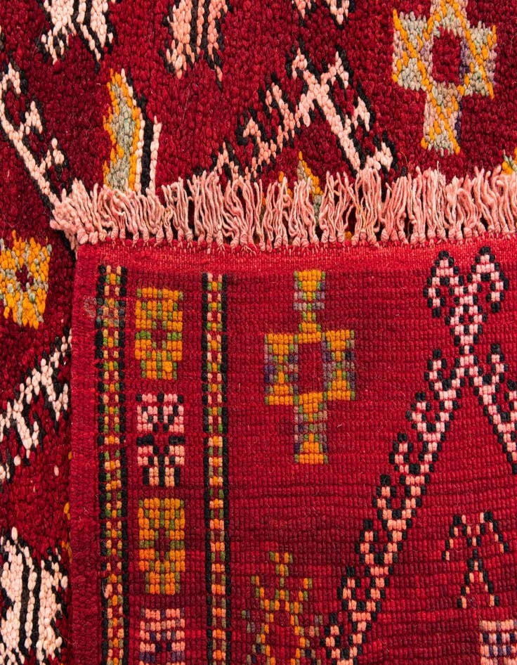 Detail image of  5' 5 x 8' 7  Hand Knotted Moroccan Wool Rug