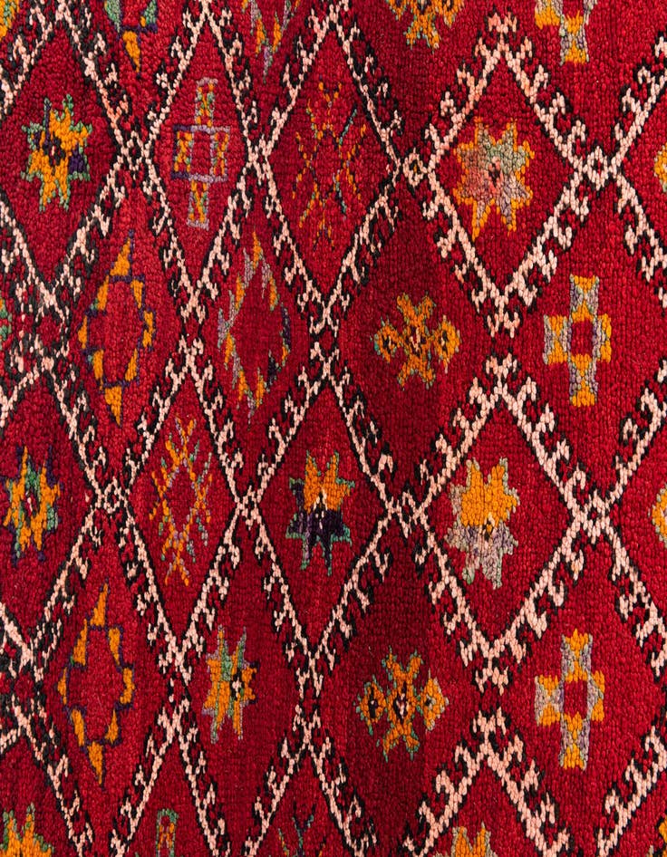 Detail image of  5' 5 x 8' 7  Hand Knotted Moroccan Wool Rug