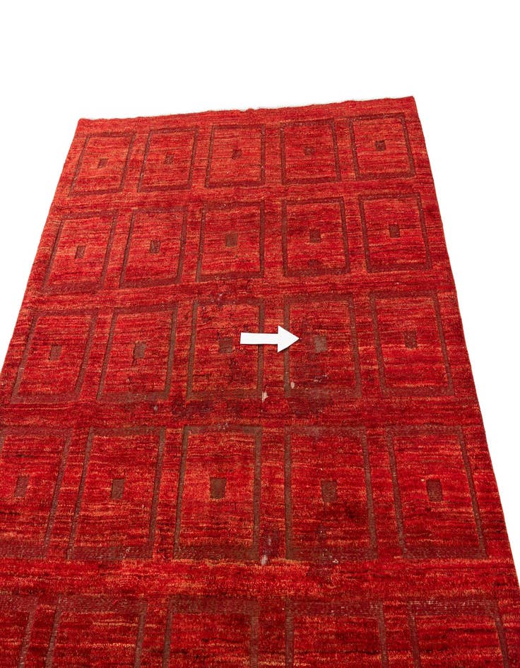 Detail image of  6' 7 x 9' 5  Hand Knotted Moroccan Wool Rug