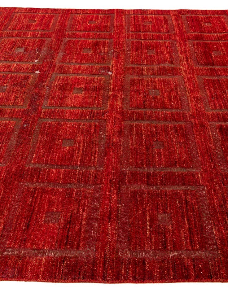 Detail image of  6' 7 x 9' 5  Hand Knotted Moroccan Wool Rug