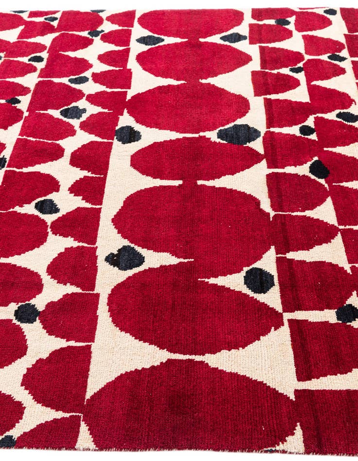 Detail image of  6' 5 x 9' 10  Hand Knotted Moroccan Wool Rug