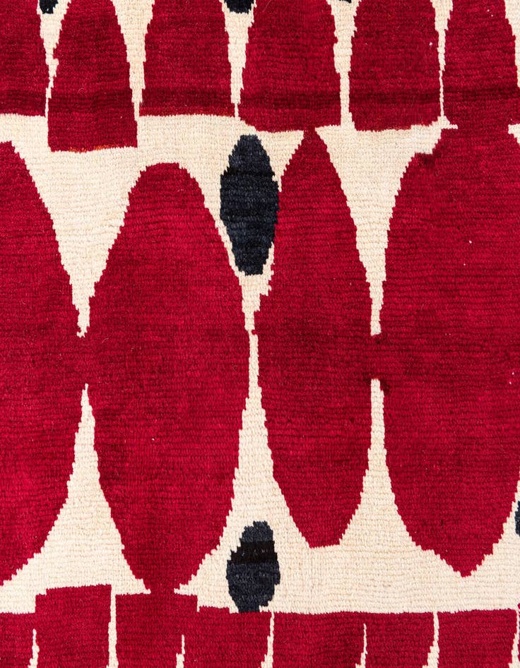 Detail image of  6' 5 x 9' 10  Hand Knotted Moroccan Wool Rug