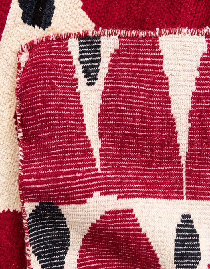 Detail image of  6' 5 x 9' 10  Hand Knotted Moroccan Wool Rug