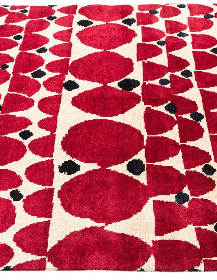 Detail image of  5' 4 x 8'  Hand Knotted Moroccan Wool Rug