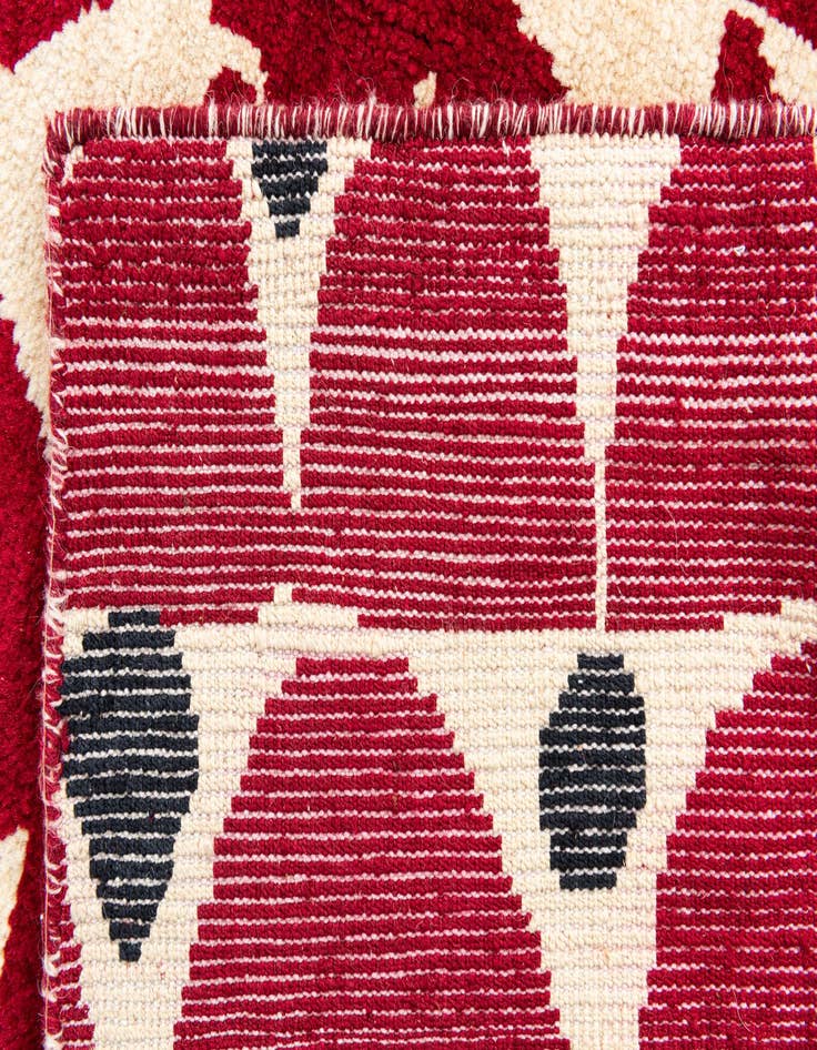 Detail image of  5' 4 x 8'  Hand Knotted Moroccan Wool Rug