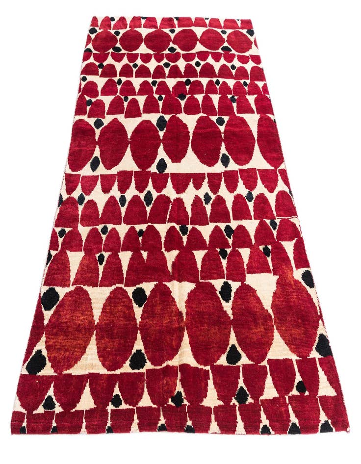 Detail image of  5' 5 x 8'  Hand Knotted Moroccan Wool Rug