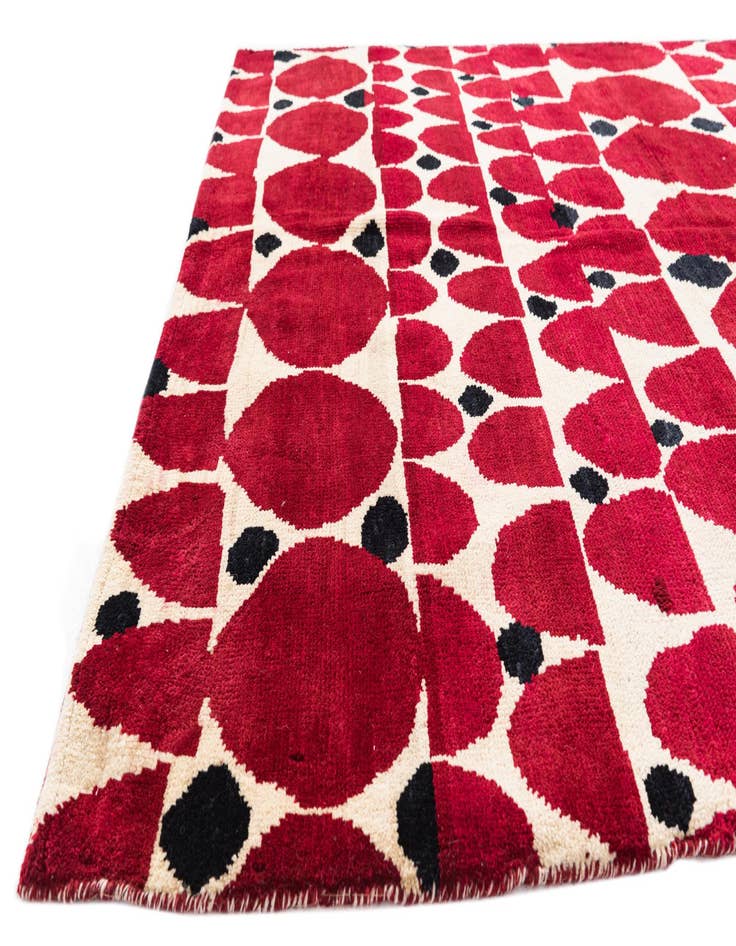 Detail image of  5' 5 x 8'  Hand Knotted Moroccan Wool Rug