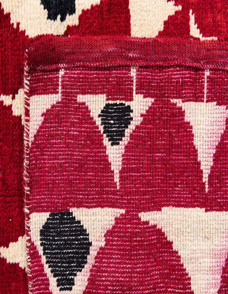 Detail image of  5' 5 x 8'  Hand Knotted Moroccan Wool Rug