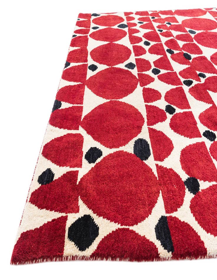 Detail image of  6' 3 x 10'  Hand Knotted Moroccan Wool Rug