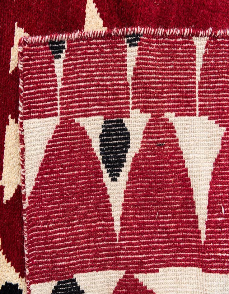 Detail image of  6' 3 x 10'  Hand Knotted Moroccan Wool Rug