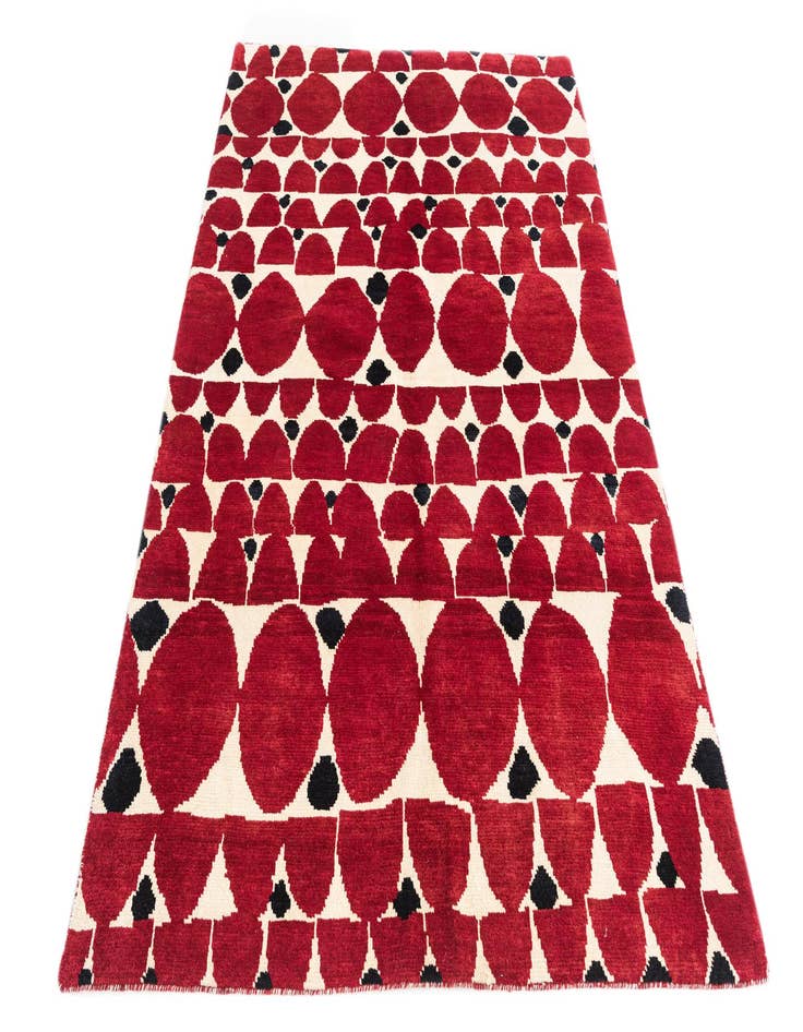 Detail image of  5' 5 x 7' 10  Hand Knotted Moroccan Wool Rug