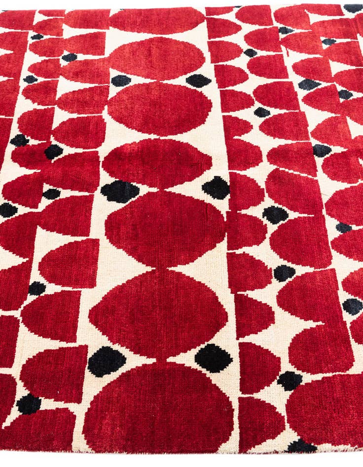 Detail image of  5' 5 x 7' 10  Hand Knotted Moroccan Wool Rug