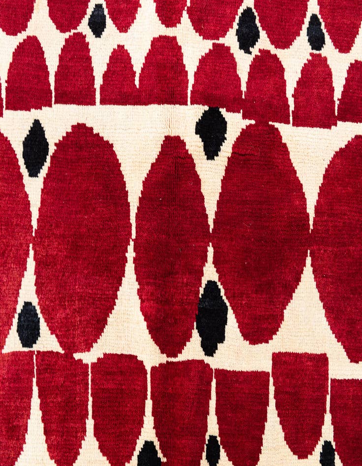 Detail image of  5' 5 x 7' 10  Hand Knotted Moroccan Wool Rug