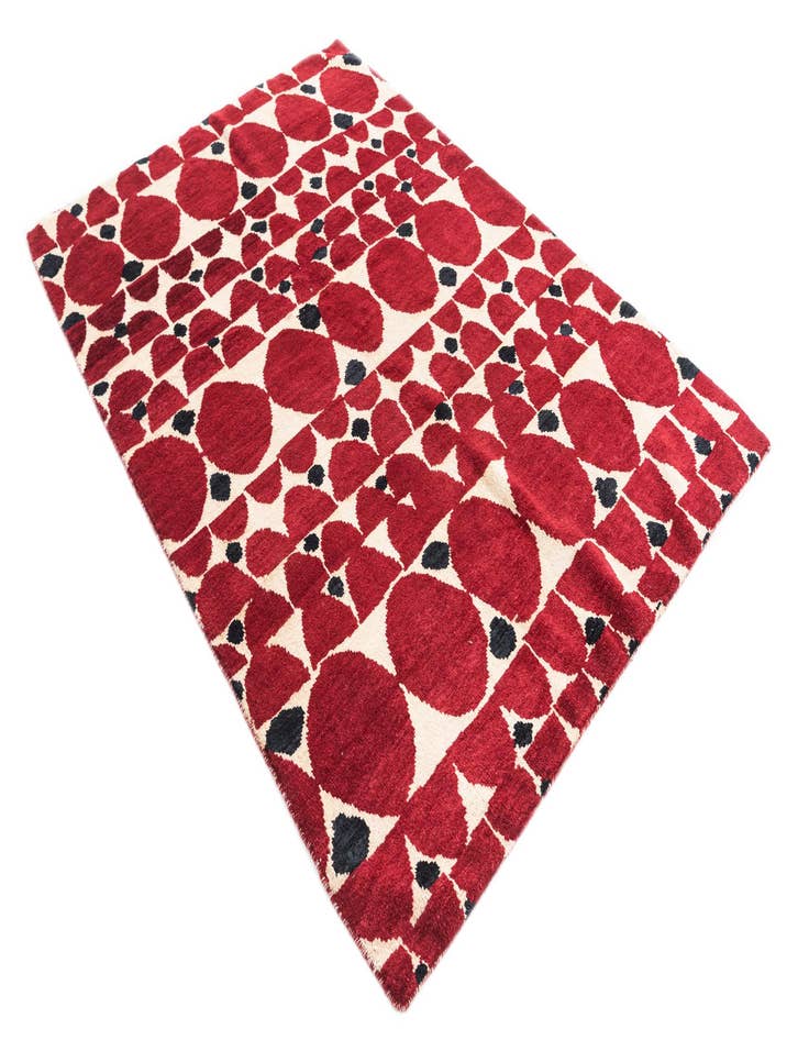 Detail image of  5' 7 x 8' 2  Hand Knotted Moroccan Wool Rug