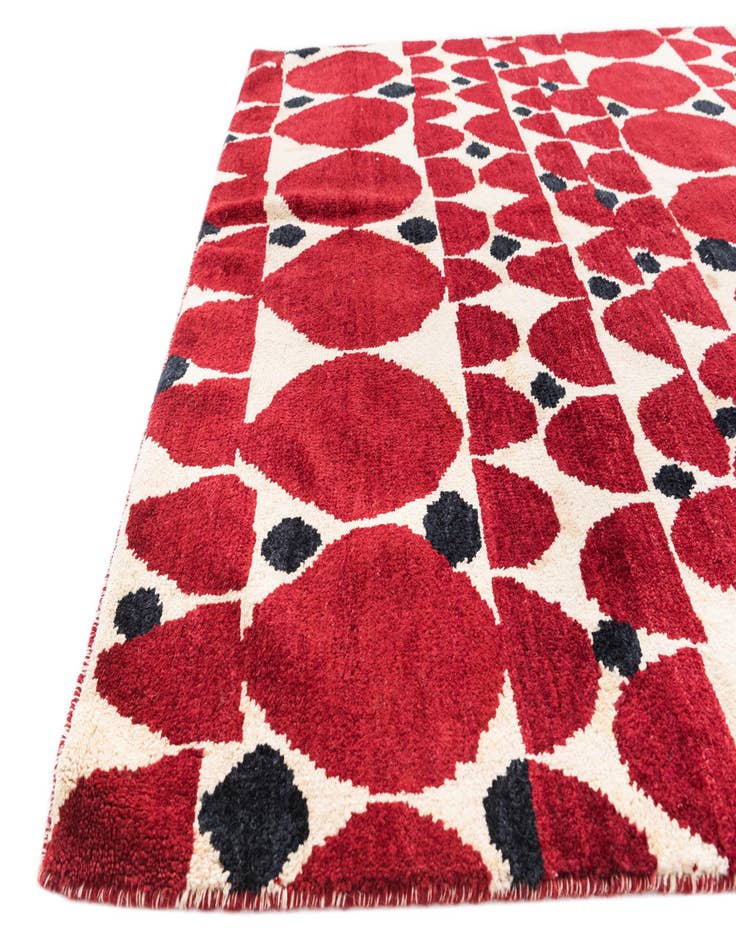 Detail image of  5' 7 x 8' 2  Hand Knotted Moroccan Wool Rug