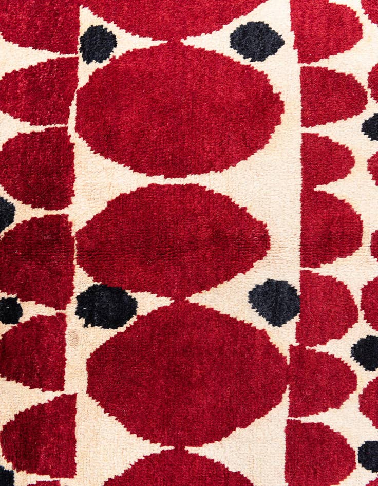 Detail image of  5' 7 x 8' 2  Hand Knotted Moroccan Wool Rug