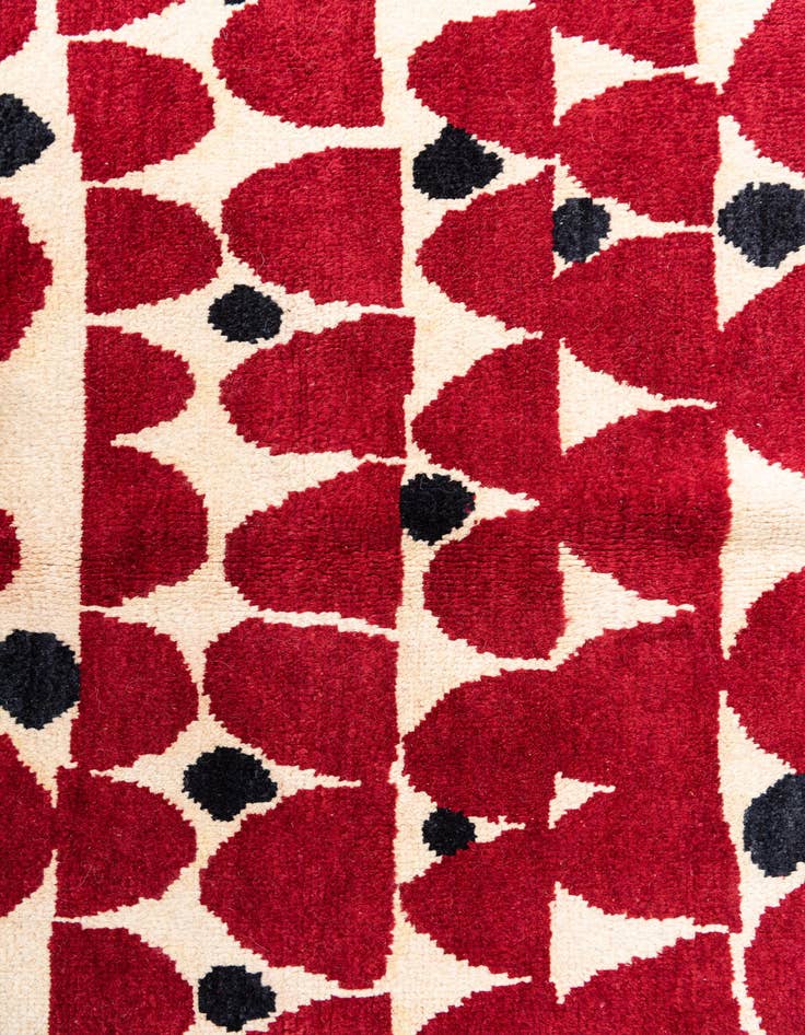 Detail image of  5' 7 x 8' 2  Hand Knotted Moroccan Wool Rug