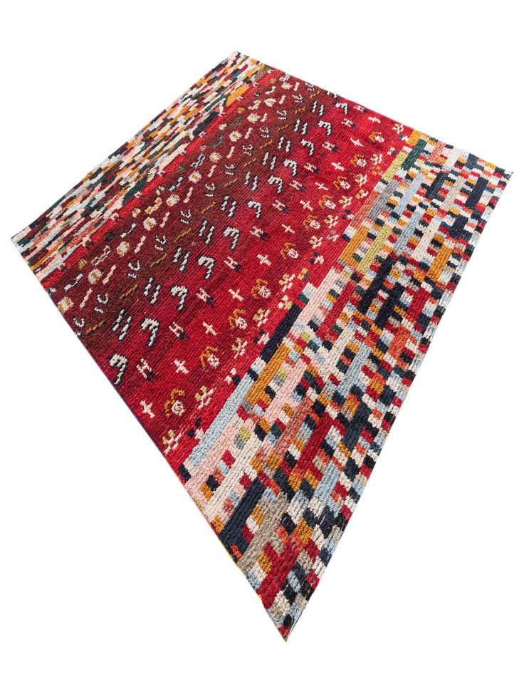 Detail image of  7' 3 x 9'  Hand Knotted Moroccan Wool Rug