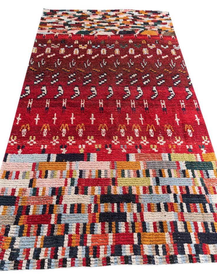 Detail image of  7' 3 x 9'  Hand Knotted Moroccan Wool Rug