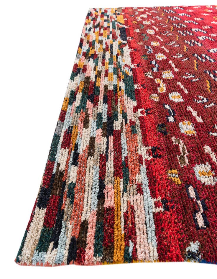 Detail image of  7' 3 x 9'  Hand Knotted Moroccan Wool Rug