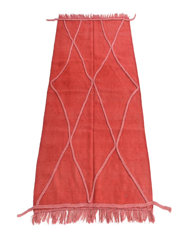 Detail image of  3' 5 x 4' 10  Hand Knotted Moroccan Wool Rug