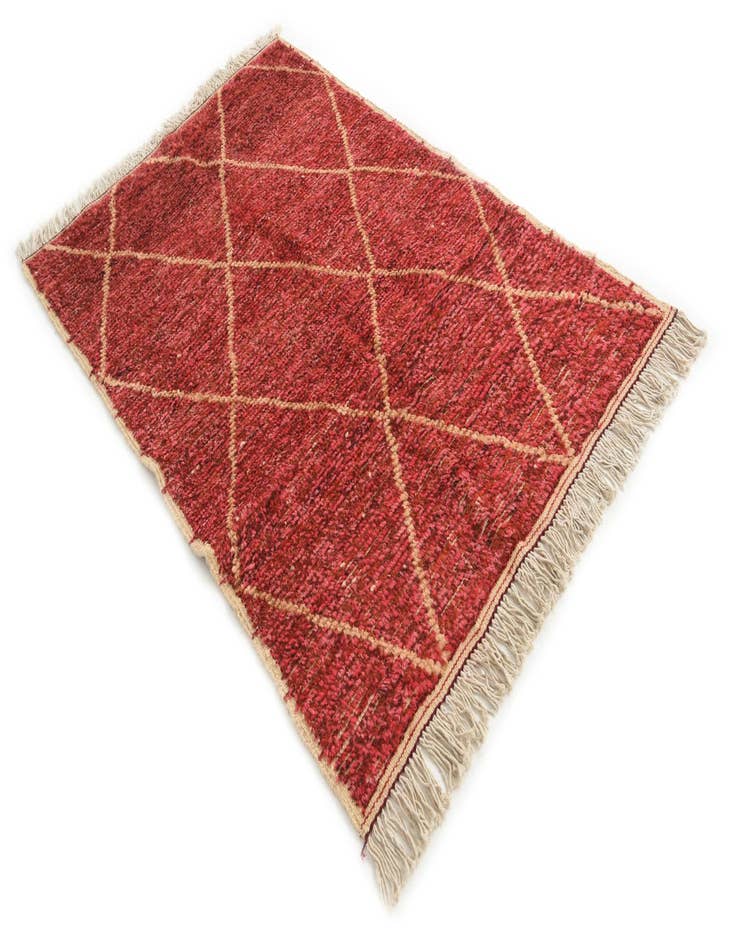 Detail image of  4' 1 x 6' 4  Hand Knotted Moroccan Wool Rug