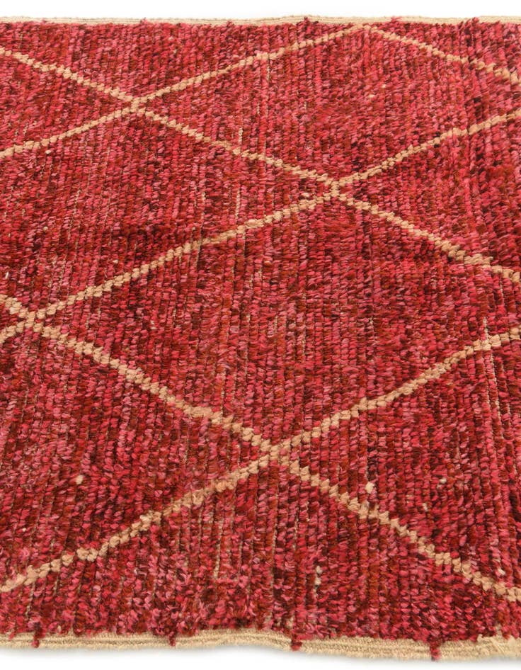 Detail image of  4' 1 x 6' 4  Hand Knotted Moroccan Wool Rug