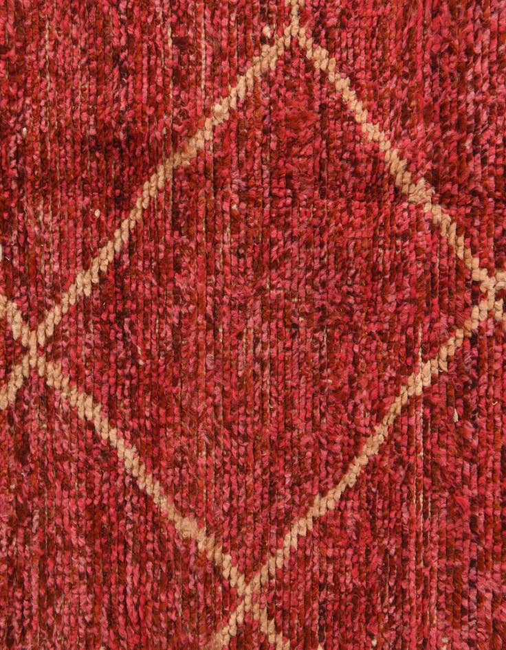 Detail image of  4' 1 x 6' 4  Hand Knotted Moroccan Wool Rug