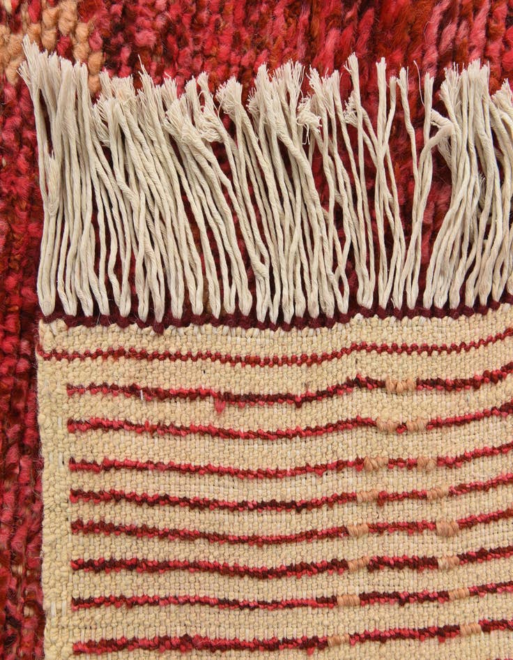 Detail image of  4' 1 x 6' 4  Hand Knotted Moroccan Wool Rug