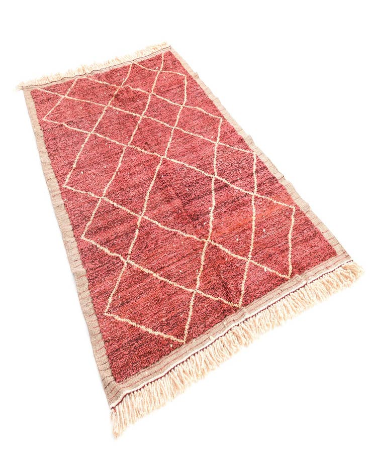 Detail image of  5' 4 x 8' 6  Hand Knotted Moroccan Wool Rug