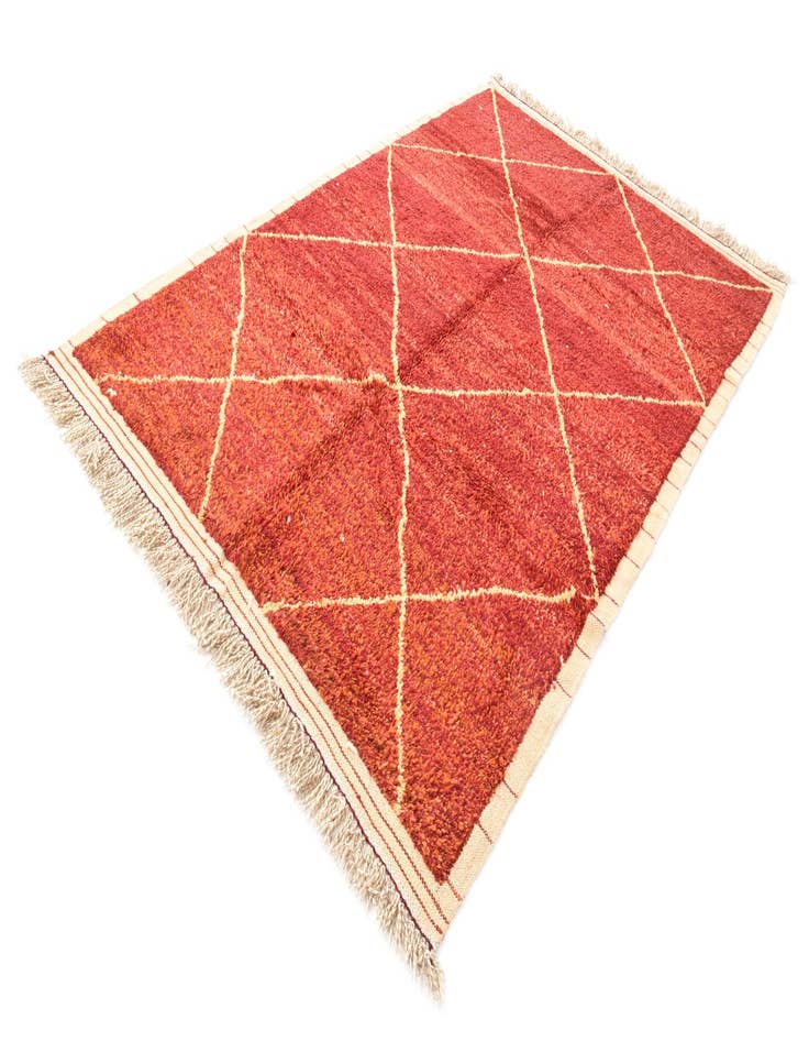 Detail image of  6' 1 x 9' 2  Hand Knotted Moroccan Wool Rug