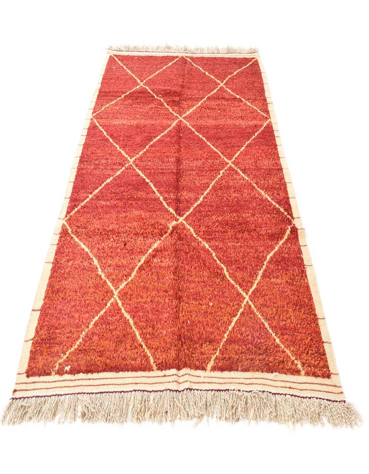 Detail image of  6' 1 x 9' 2  Hand Knotted Moroccan Wool Rug