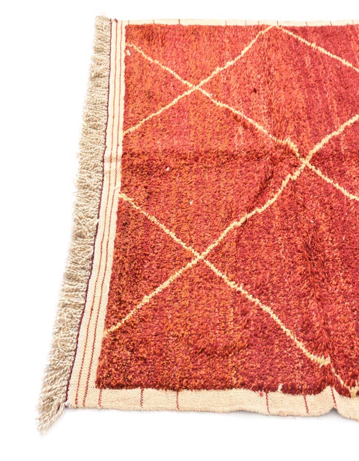 Detail image of  6' 1 x 9' 2  Hand Knotted Moroccan Wool Rug