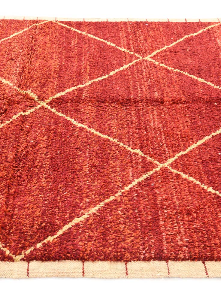 Detail image of  6' 1 x 9' 2  Hand Knotted Moroccan Wool Rug