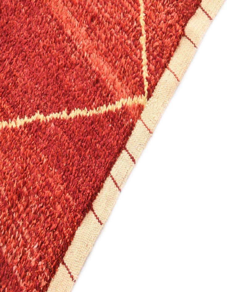 Detail image of  6' 1 x 9' 2  Hand Knotted Moroccan Wool Rug