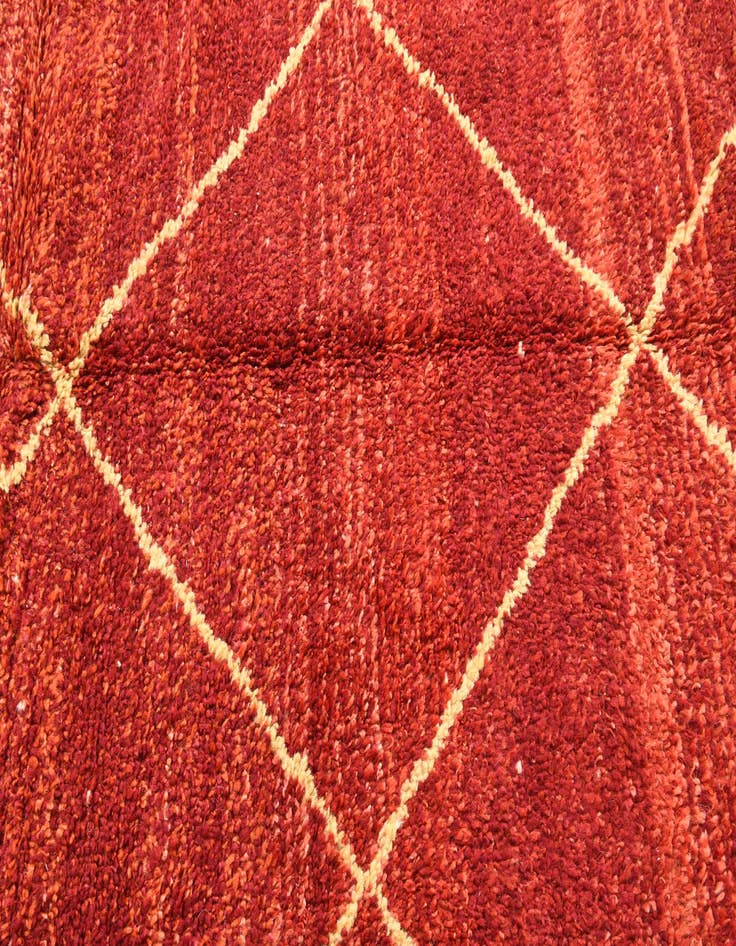 Detail image of  6' 1 x 9' 2  Hand Knotted Moroccan Wool Rug
