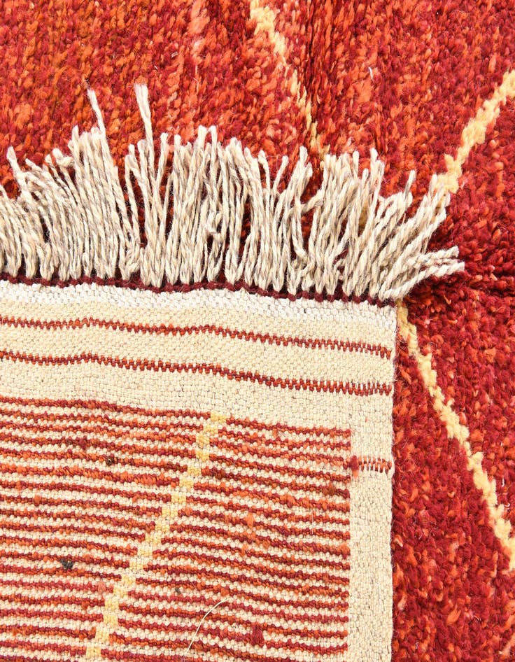 Detail image of  6' 1 x 9' 2  Hand Knotted Moroccan Wool Rug