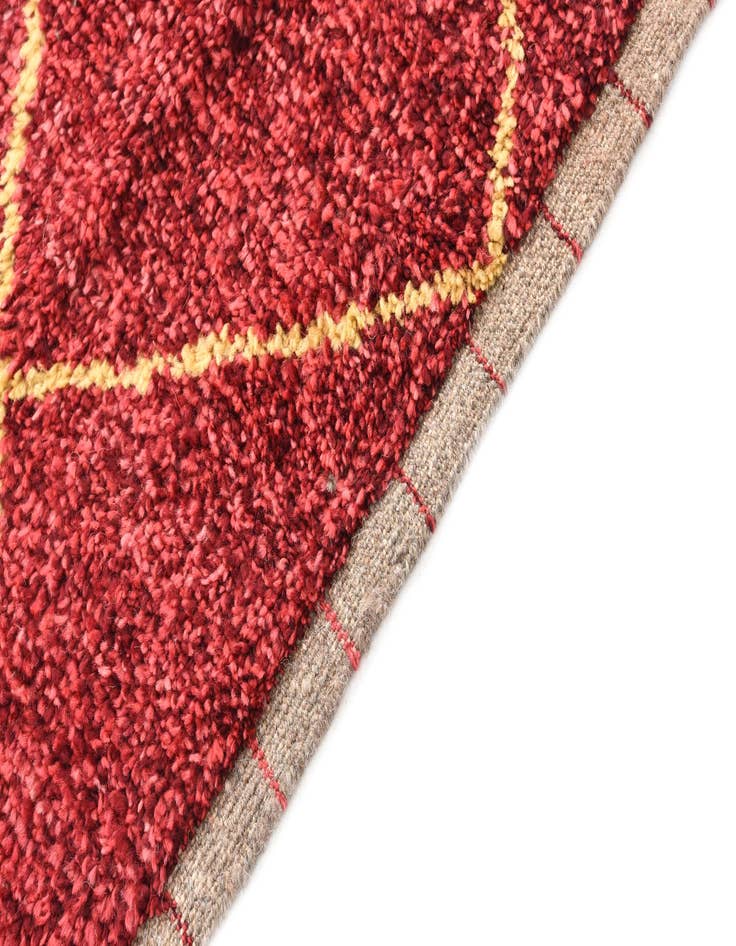 Detail image of  4' x 6' 4  Hand Knotted Moroccan Wool Rug