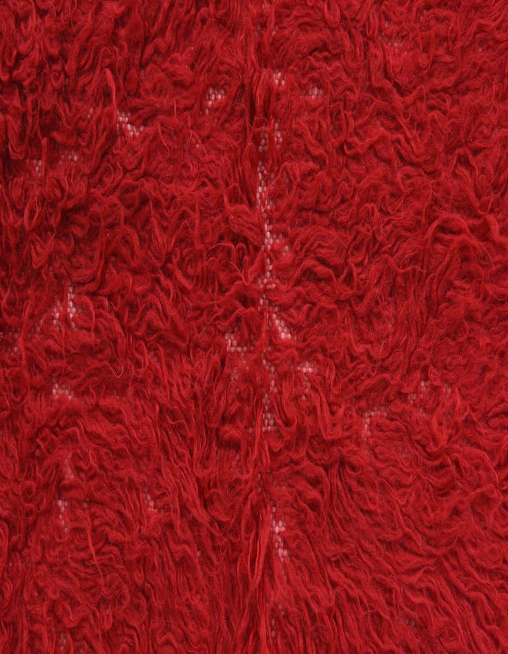 Detail image of  2' 4 x 4' 7  Hand Knotted Moroccan Wool Rug