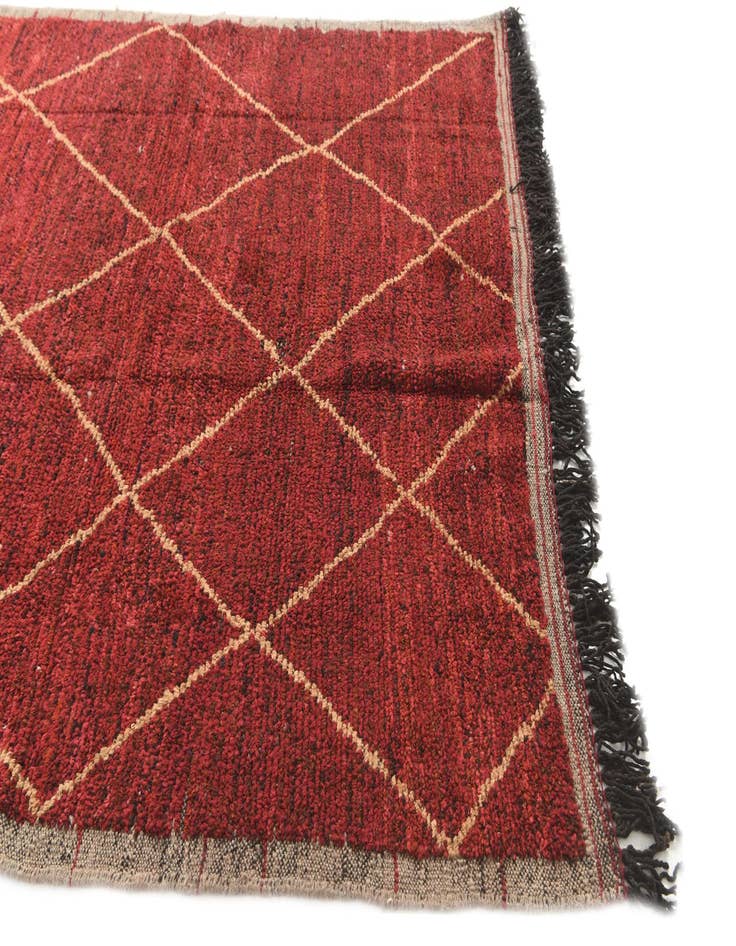 Detail image of  6' x 9' 9  Hand Knotted Moroccan Wool Rug