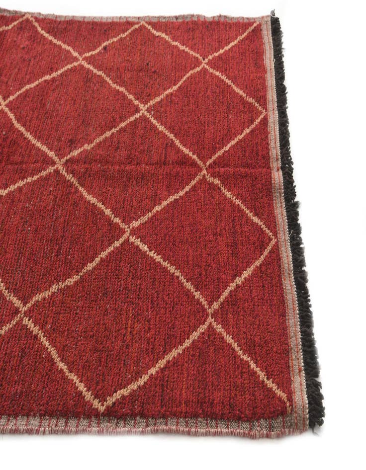 Detail image of  4' 10 x 8' 3  Hand Knotted Moroccan Wool Rug