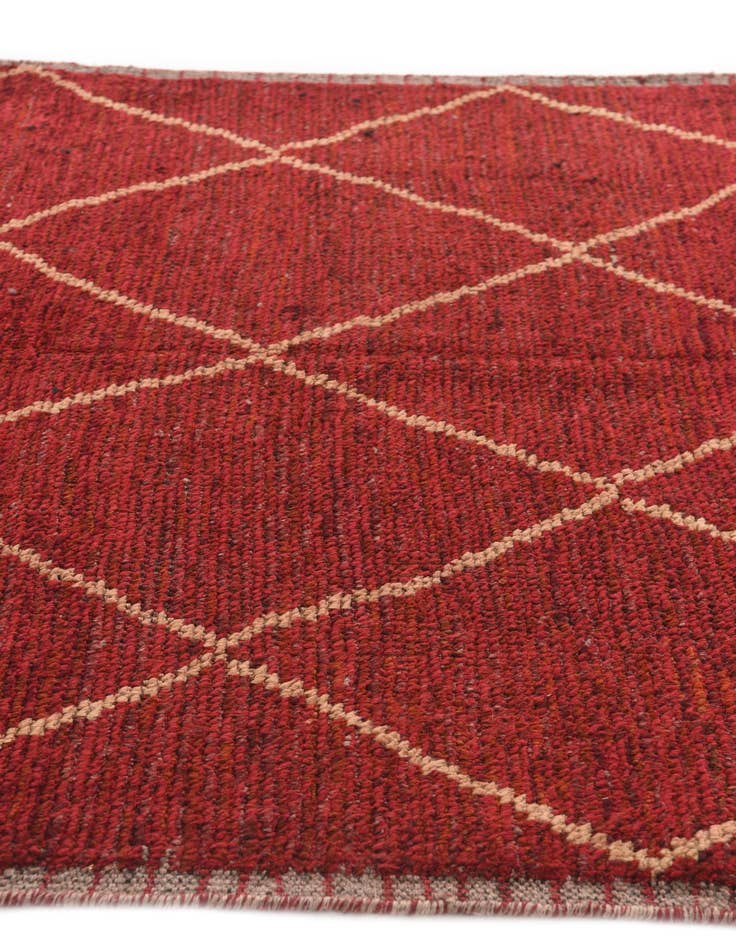 Detail image of  4' 10 x 8' 3  Hand Knotted Moroccan Wool Rug