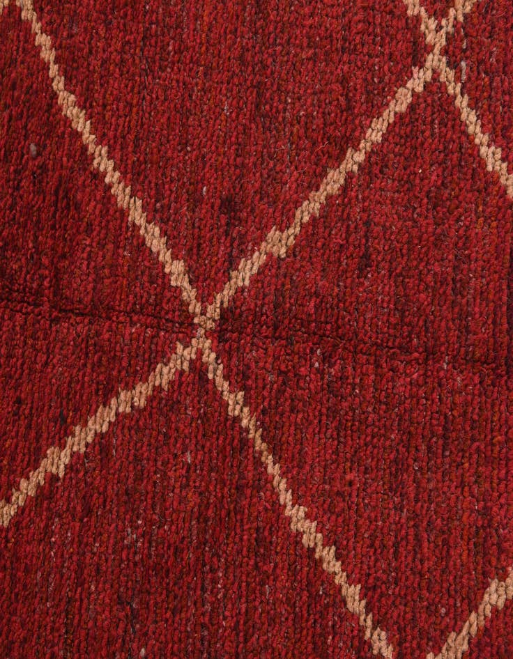Detail image of  4' 10 x 8' 3  Hand Knotted Moroccan Wool Rug