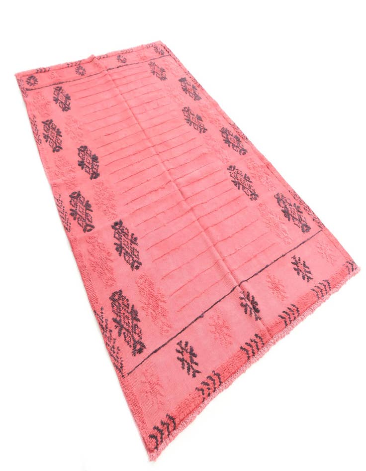 Detail image of  5' 4 x 8' 4  Hand Knotted Moroccan Wool Rug